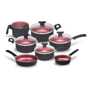 Conjunto Jogo de Panelas Teflon 10 Pçs Antiaderente Tampa de Vidro