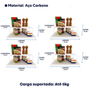 Kit com 4 Prateleiras Organizadoras Aramadas