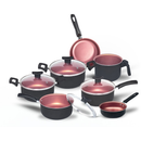 Conjunto Jogo de Panelas Teflon 10 Pçs Antiaderente Tampa de Vidro